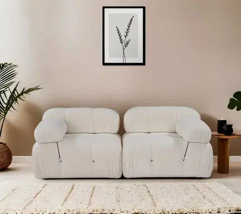 Pohovky a gauče Dvojmiestna pohovka Bubble 2 Seater (L1-1R) - Cream