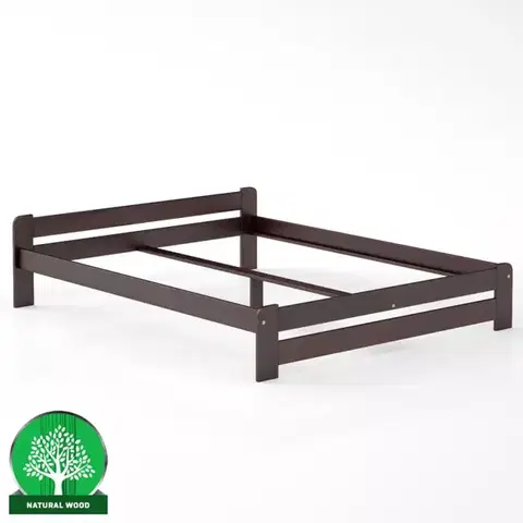 Drevené postele Posteľ borovica LK099–160x200 orech