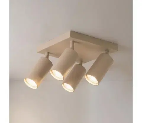 Svietidlá Brilagi - Bodové svietidlo SELE SQUARE 4xGU10/30W/230V béžová WO-SELESQ-03-BEI-OEM