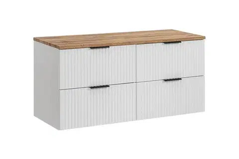 Nábytok ArtCom Kúpeľňová skrinka s doskou ADEL White D120/1 | 120 cm