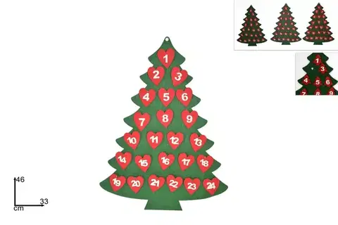 Vianočné dekorácie MAKRO - Kalendár adventný stromček