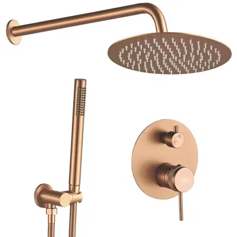 Sprchy a sprchové panely REA - Podomietková sprchová sada Lungo Grip Brush Copper + BOX REA-P5651