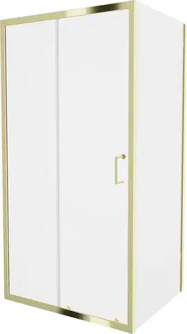 Sprchovacie kúty MEXEN/S - Apia sprchovací kút obdĺžnik 130x80, transparent, zlatá 840-130-080-50-00