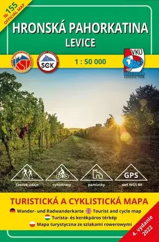 Turistika, skaly Hronská pahorkatina-Levice TM 155 - 1:50 000, 4. vydanie
