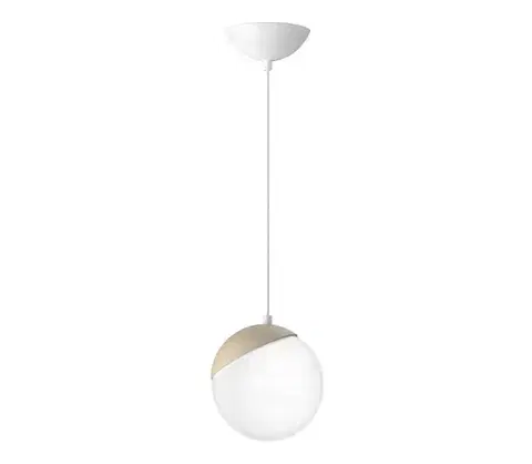 Svietidlá  Luster na lanku SFERA WOOD 1xE14/40W/230V biela MLP5424