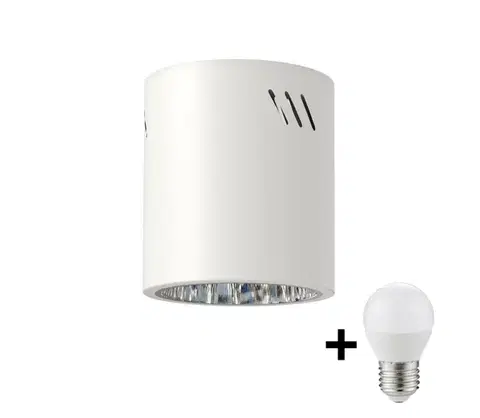 Svietidlá  LED Bodové svietidlo GEORGE 1xE27/6W/230V pr. 11 cm biela MI2491+KB0018