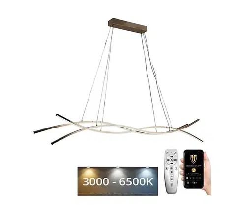 Svietidlá  LED Stmievateľný luster na lanku LED/80W/230V 3000-6500K + diaľkové ovládanie J4368/G