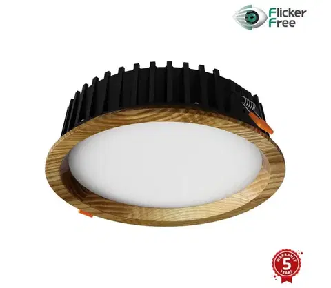 Svietidlá APLED - LED Podhľadové RONDO WOODLINE LED/6W/230V 4000K pr. 15 cm jaseň masív 21277