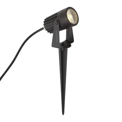 Vonkajšie svietidlá Moderný 12V reflektor čierny vrátane LED IP67 - Voltaire Pico