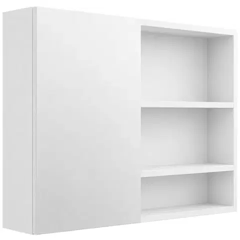 Kúpeľňový nábytok CERANO - Kúpeľňová zrkadlová skrinka Orea - biela matná - 100x65x15 CER-661924