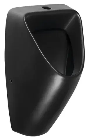 Pisoáre SAPHO - SCHWARN BLACK keramický urinál, horný prívod vody, čierna mat 201.702.6