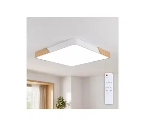 Svietidlá BRILAGI - stmievateľné LED svietidlo PILANA LED/60W/230V dub/biela 56x56 cm + DO WO800-OEM27-60