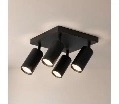 Svietidlá Brilagi - Bodové svietidlo SELE SQUARE 4xGU10/30W/230V čierna WO-SELESQ-01-BK-OEM