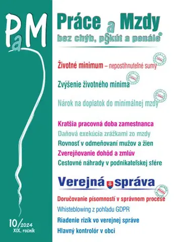 Dane, účtovníctvo Práce a Mzdy bez chýb, pokút a penále č. č. 10 / 2024 - Životné minimum – nepostihnuteľné sumy