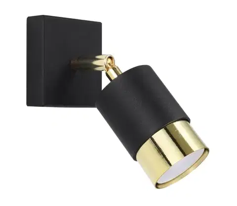 Svietidlá  SL.1069 - Nástenné bodové svietidlo NERO 1xGU10/40W/230V čierna/zlatá SL.1069