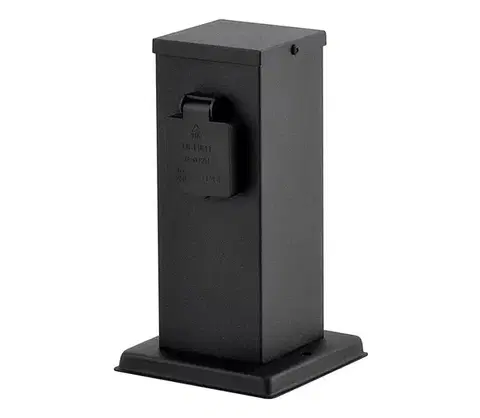 Záhradné lampy  Vonkajší zásuvkový stĺpik 2Z SCHUKO 230V antracit IP44 50790000001025