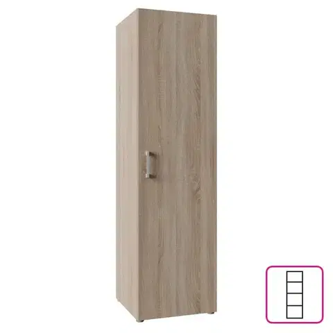 Kancelárske skrine KONDELA Romer New Typ 1 1D policová skriňa dub sonoma