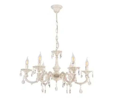 Svietidlá BRILAGI - Luster na reťazi CLASSIC 6xE14/10W/230V krémová/patina bg72842