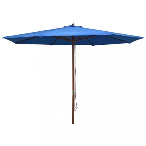 Slnečníky Slnečník Ø 350 cm látka / drevo Dekorhome