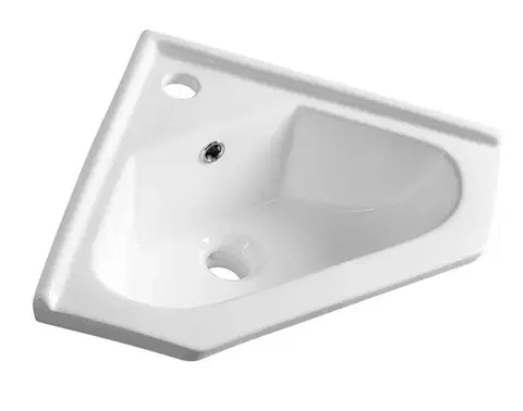 Umývadlá Multi Multi - Nábytkové umyvadlo rohové 41 cm  otvor pro baterii, s přepadem LA1600 LA1600