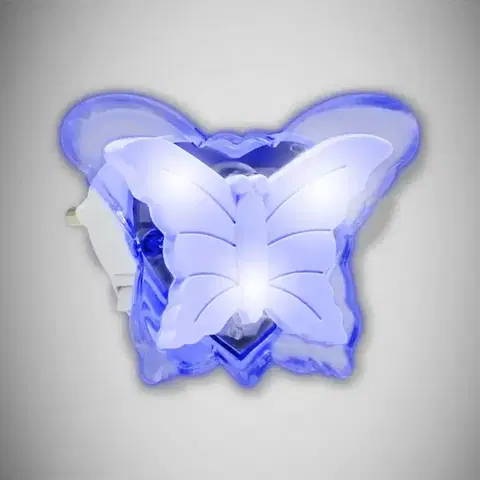 Lampy do spálne Nočná lampa Motýľ HL994L 0,4W modrá