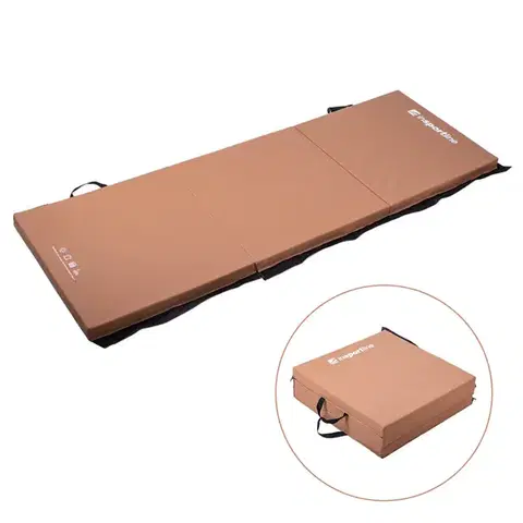 Žinenky Skladacia gymnastická žinenka inSPORTline Trifold 180x60x5 cm hnedá