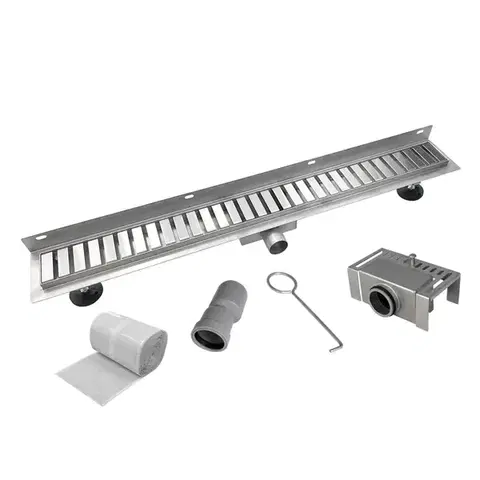 Sprchovacie kúty Mereo Odtokový sprchový žľab k stene 90 cm, vr. roštu STRIP CZ173