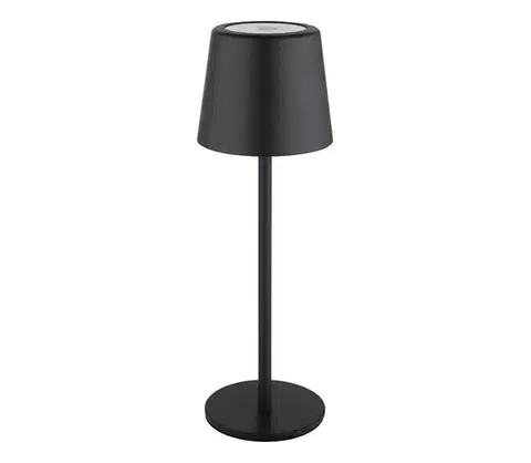 Lampy Globo 58482B-LED stmievateľná stolná lampa VAN. 2W/5V 2200mAh IP44 čierna 58482B