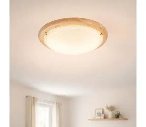 Svietidlá BRILAGI - Stropné svietidlo ORBIS 2xE27/60W/230V pr. 38 cm borovica 63042