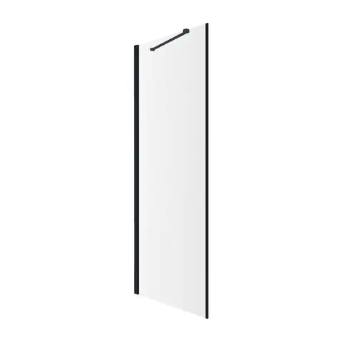 Sprchovacie kúty OMNIRES - MANHATTAN bočná stena, 80 cm čierna mat / transparent /BLMTR/ ADR80XBLTR