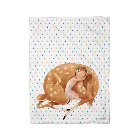 Detské deky Butter Kings Detska deka Forest school sleeping fairy, 75 x 100 cm