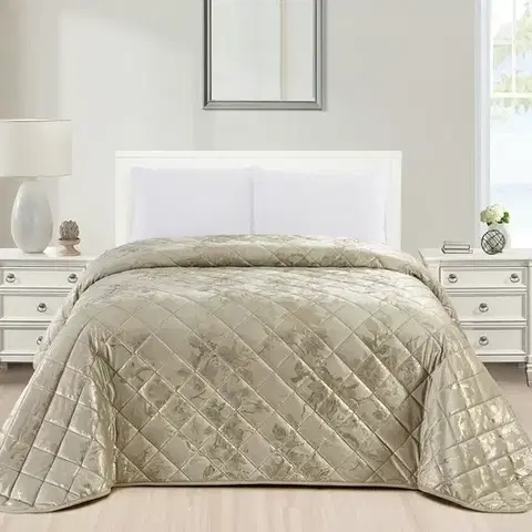 Prehozy na posteľ Prehoz Mirena RQ-196 220x250 cm strieborný