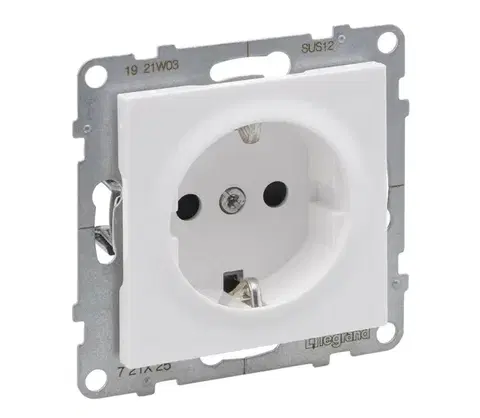 Predlžovacie káble Legrand - domová zásuvka SCHUKO 250 V/16 A SUNO biela 721125