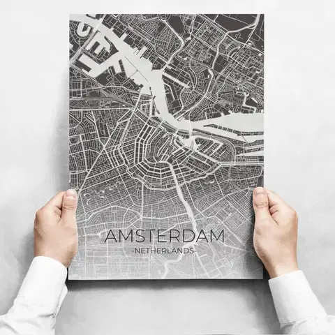 Moderné obrazy Obrazy na stenu - Map Of Amsterdam II