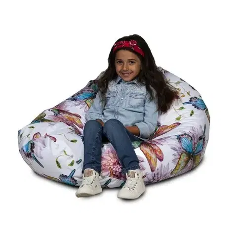 Sedacie vaky a kocky Sedací vak Sako Modern polyester TiaHome - Motýle