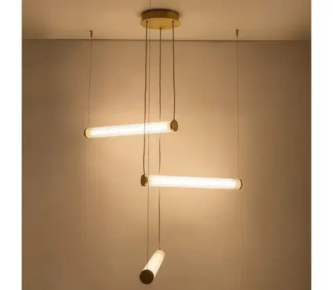 Svietidlá Zuma Line 1234 - LED stmievateľný luster na lanku COMO LED/64W/230V 2700-6500K zlatý + DO 1234