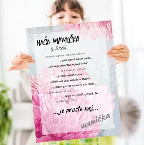 Tabuľky s venovaním (darčeky) Darček pre maminu - Vyznanie lásky ku Dňu matiek - tabuľka