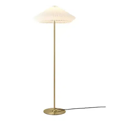 Lampy Halo Design 745050 - Stojacia lampa PARIS 1xE27/40W/230V mosadz/biela/dub 745050