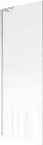 Sprchové dvere MEXEN/S - Next L vaňová zástena FIX 70 x 150, prúžky, nikel kartáčovaná 895-070-000-03-09-97