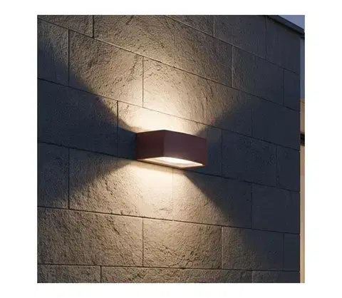 Svietidlá Ideal Lux - Vonkajšie nástenné svietidlo ANDROMEDA 1xE27/60W/230V IP55 hnedá 163536