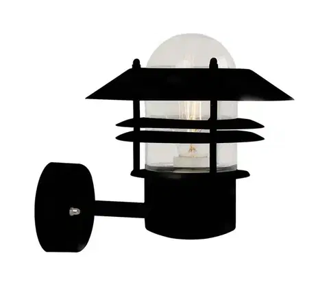 Svietidlá Nordlux - Vonkajšie nástenné svietidlo BLOKHUS 1xE27/60W/230V IP54 čierna 25011003