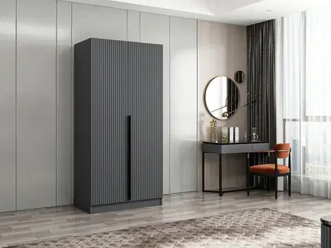 Šatňové skrine Šatníková skriňa Kale Plus Membrane Anthracite - 210