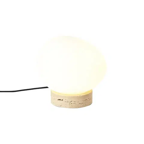 Stolné lampy Japandi stolná lampa béžová s opálovým sklom - Sally