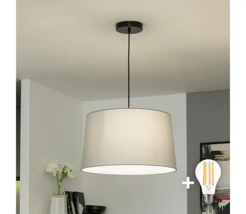 Svietidlá BRILAGI - LED luster na lanku CERIA 1xE27/40W/230V priemer 45 cm šedý BG3987+EG781042