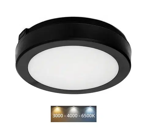 Svietidlá  LED Kúpeľňové stropné svietidlo NAIROS LED/12W/230V 3000/4000/6500K IP65 čierna KFN212WCZ