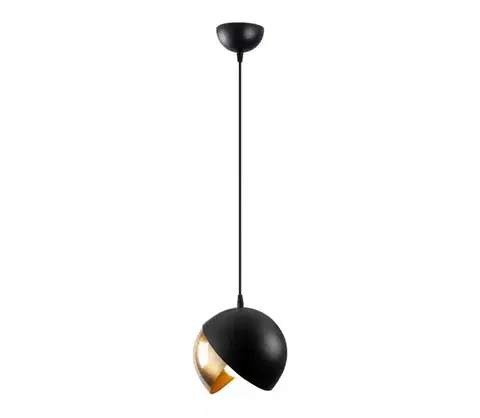 Svietidlá  Luster na lanku BERCESTE 1xE27/40W/230V čierna/zlatá 521SHN3382