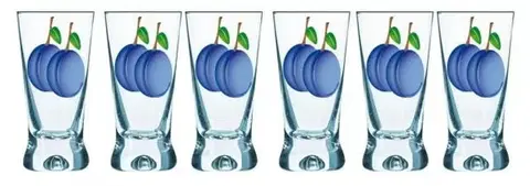 Poháre Kinekus Pohár štamprlík slivka 25ml, NEW, sada 6ks