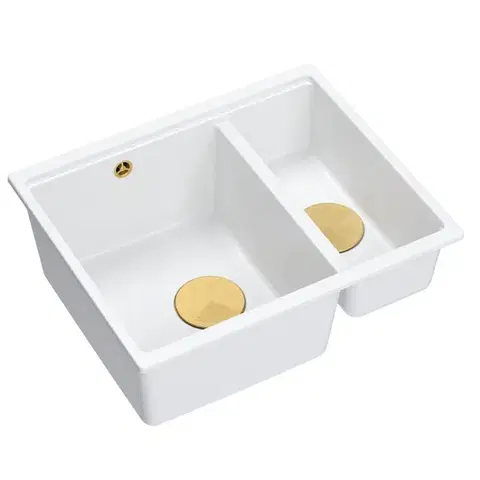 Kuchynské drezy Quadron Quadron - Granitový drez Logan 150 White Meď HCQL5646U1-C1_U
