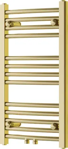 Radiátory do kúpeľne MEXEN - Ares vykurovací rebrík/radiátor 700 x 400 mm, 189 W, zlatá W102-0700-400-00-50