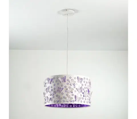 Svietidlá ONLI - Detský luster TITILLA 1xE27/22W/230V fialová/biela 4779/S